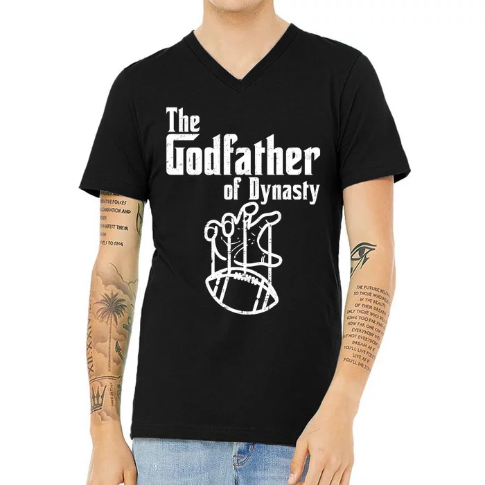 The Godfather Of Dynasty Football V-Neck T-Shirt