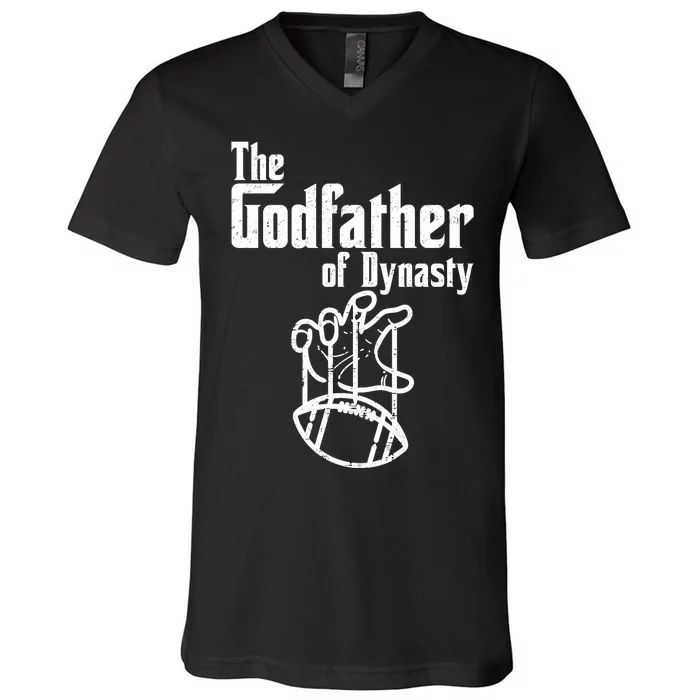 The Godfather Of Dynasty Football V-Neck T-Shirt