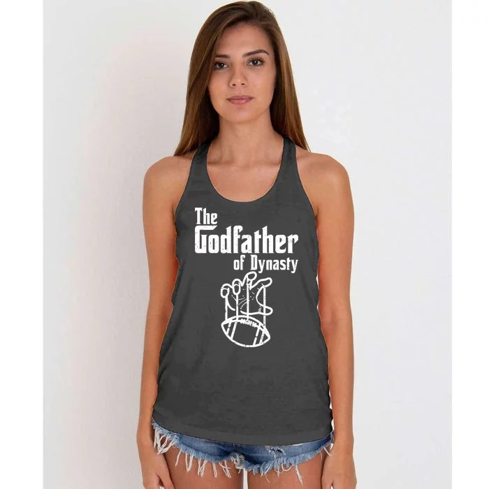 The Godfather Of Dynasty Football Women's Knotted Racerback Tank