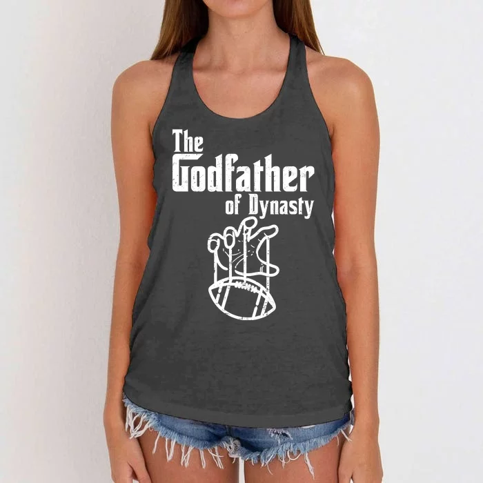 The Godfather Of Dynasty Football Women's Knotted Racerback Tank