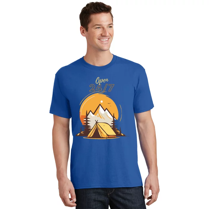 The Great Outdoors Open 247 Camping Scene T-Shirt