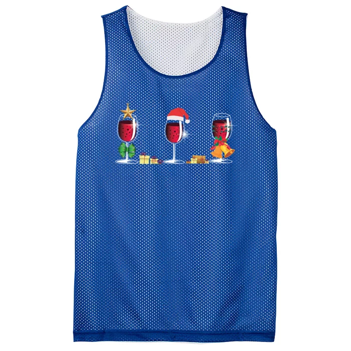 Three Glasses Of Wine Christmas Wine Santa Hat Xmas Ing Cute Gift Mesh Reversible Basketball Jersey Tank