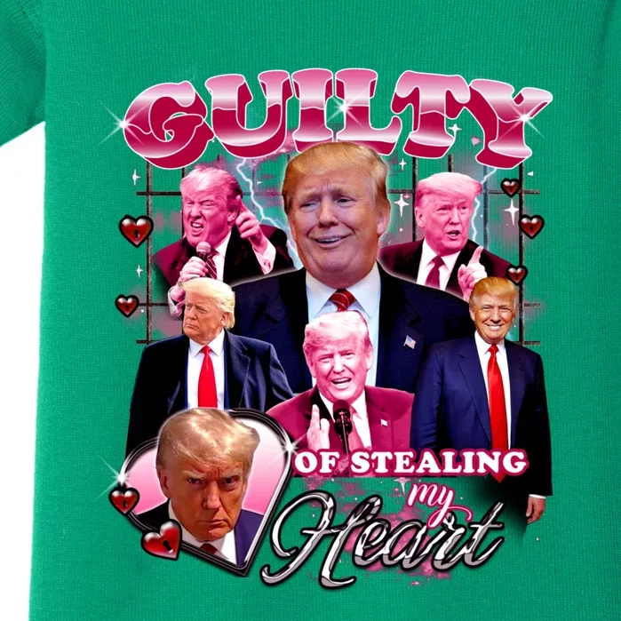 Trump Guilty Of Stealing My Heart Funny Donald Trump Lover Baby Bodysuit