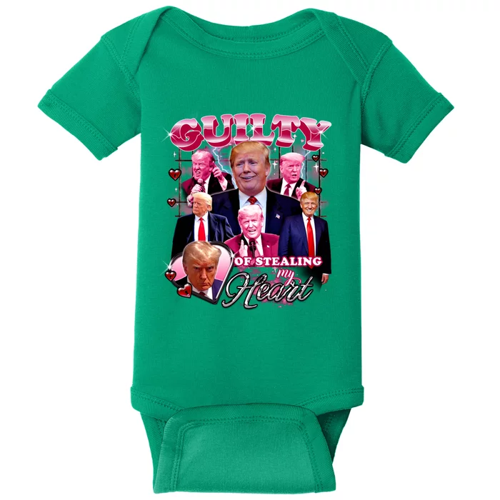 Trump Guilty Of Stealing My Heart Funny Donald Trump Lover Baby Bodysuit