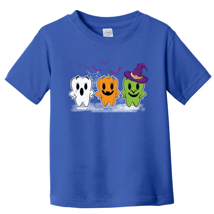 Teeth Ghost Pumpkin Witch Cute Dental Halloween Dentist Meaningful Gift Toddler T-Shirt