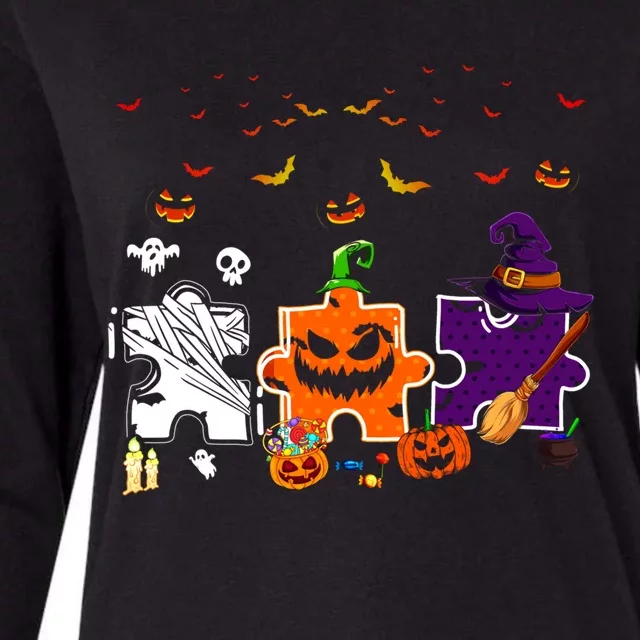 Teeth Ghost Pumpkin Witch Hat Scary Dental Halloween Dentist Gift Womens Cotton Relaxed Long Sleeve T-Shirt