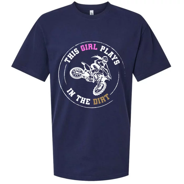 This Girl Plays In The Dirt Biking Dirt Bike Sueded Cloud Jersey T-Shirt