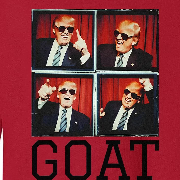 The Greatest President Photobooth Cool Donald Trump Goat Toddler Sweatshirt