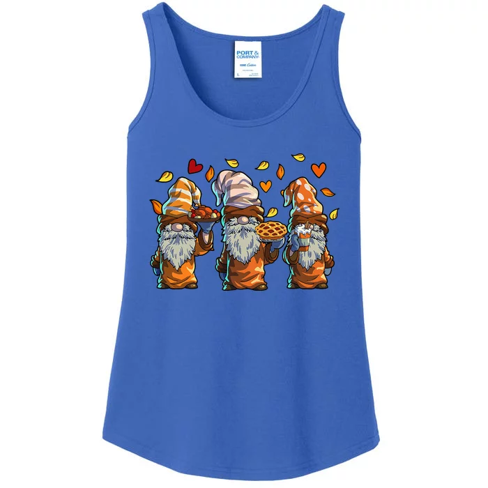 Thanksgiving Gnome  Pumpkin Pie Turkey Fall Ladies Essential Tank