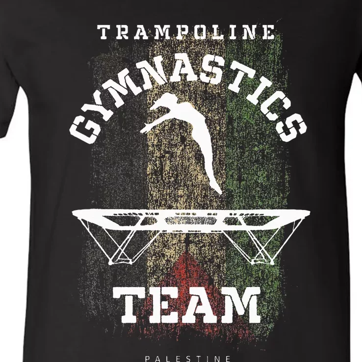 Trampoline Gymnastics Palestine Gymnast V-Neck T-Shirt