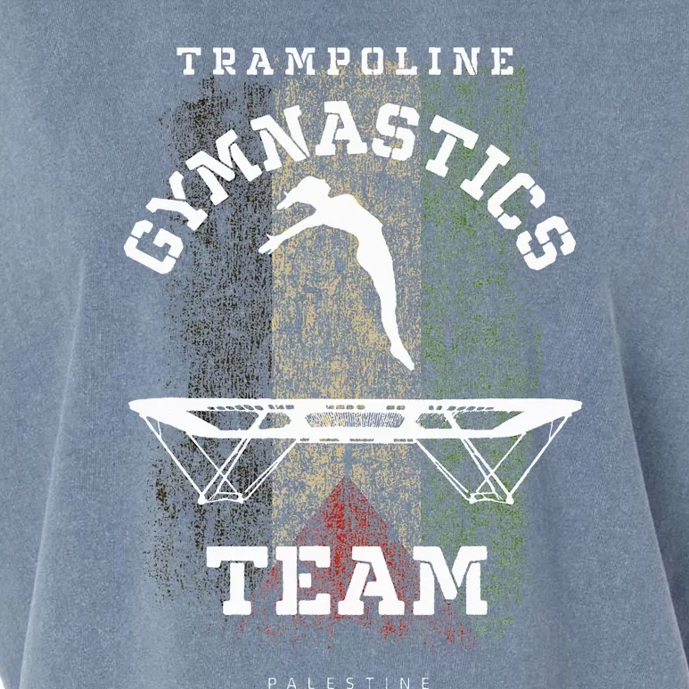 Trampoline Gymnastics Palestine Gymnast Garment-Dyed Women's Muscle Tee