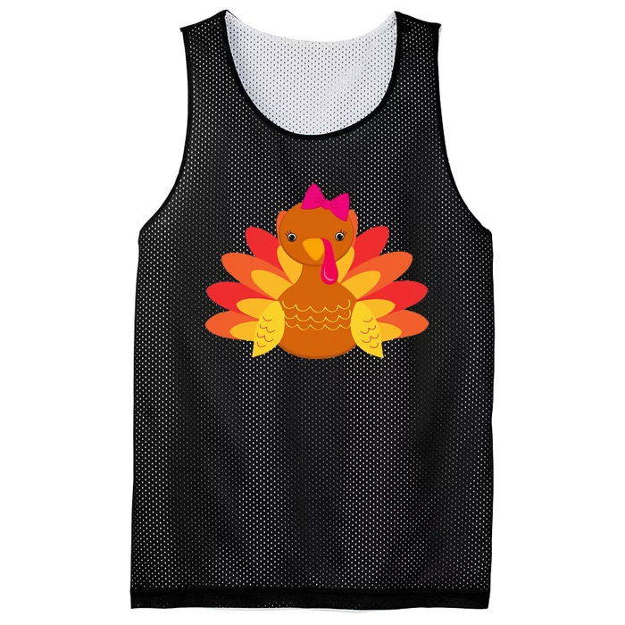 Turkey Girl Pilgrim Funny Thanksgiving Mesh Reversible Basketball Jersey Tank