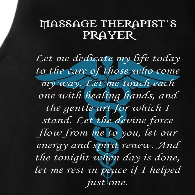 Therapy Gift Prayer Of Massage Therapist Ladies Tri-Blend Wicking Tank