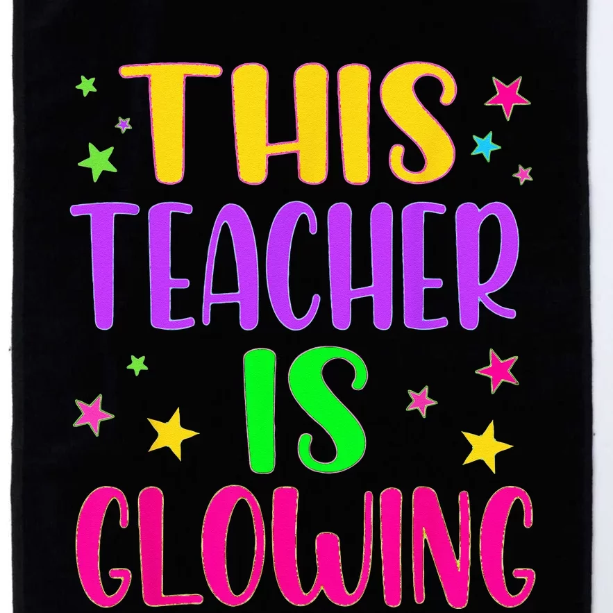 Teacher Glow Party This Teacher Is Glowing Class Room Platinum Collection Golf Towel