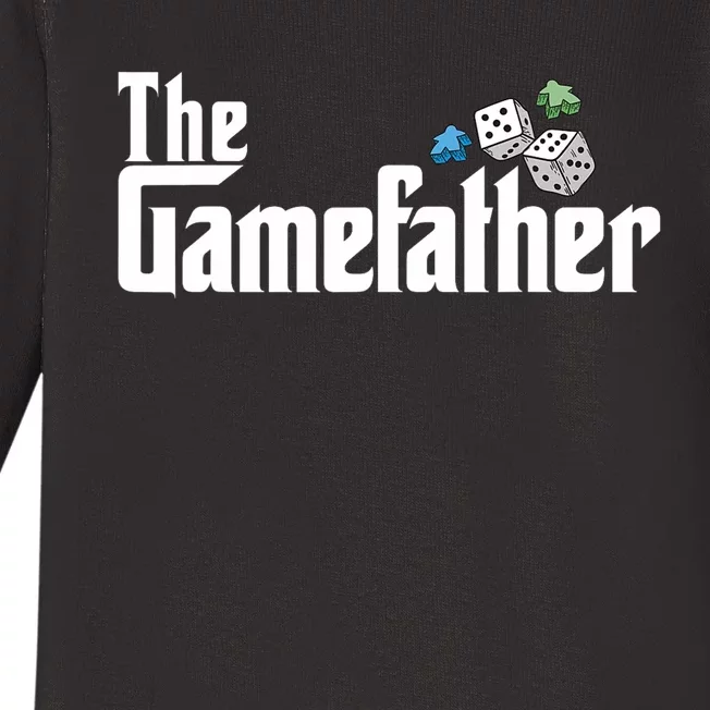 The Gamefather Playing Board Games Baby Long Sleeve Bodysuit