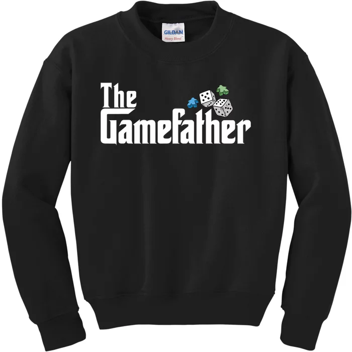 The Gamefather Playing Board Games Kids Sweatshirt