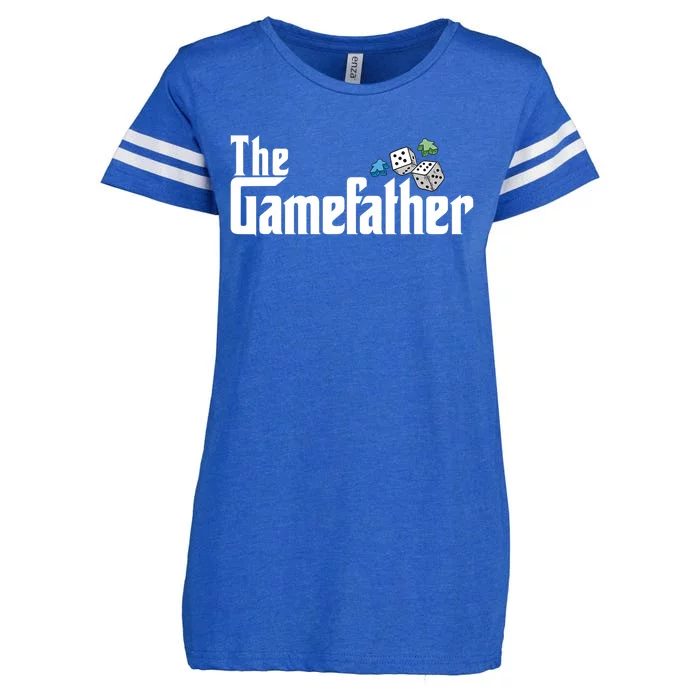 The Gamefather Playing Board Games Enza Ladies Jersey Football T-Shirt