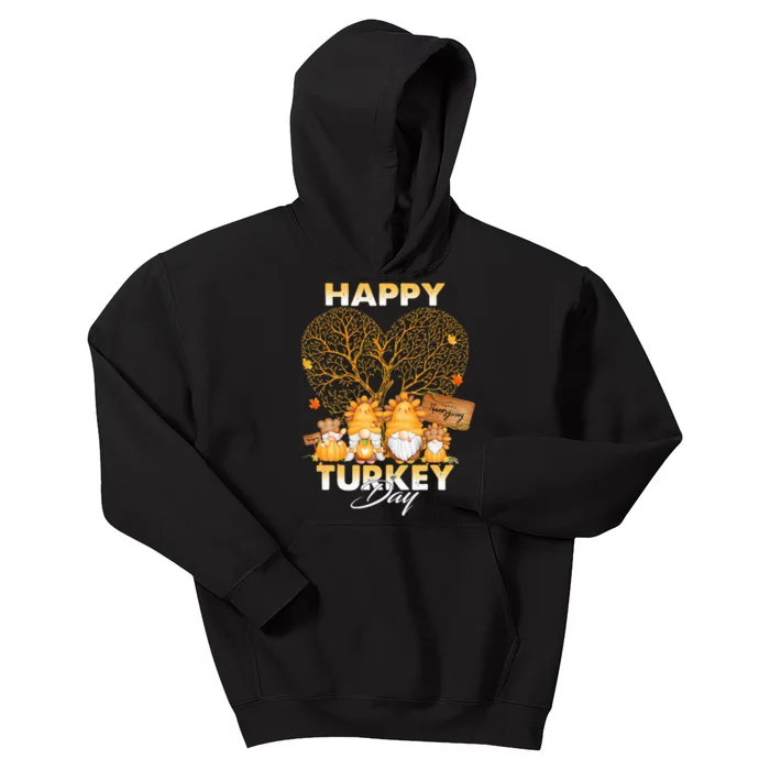 Thanksgiving Gnomes Pumpkin Autumn Harvest Kids Hoodie