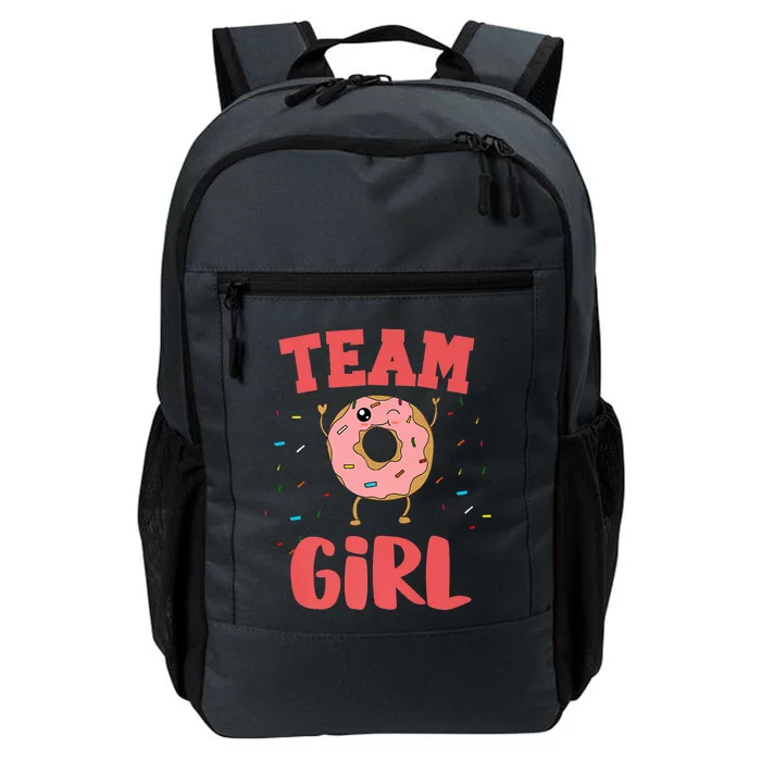 Team Girl Pink Gender Reveal Party Donut Baby Shower Daily Commute Backpack