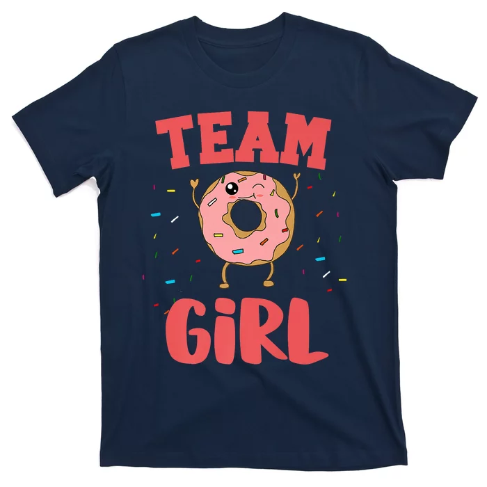 Team Girl Pink Gender Reveal Party Donut Baby Shower T-Shirt