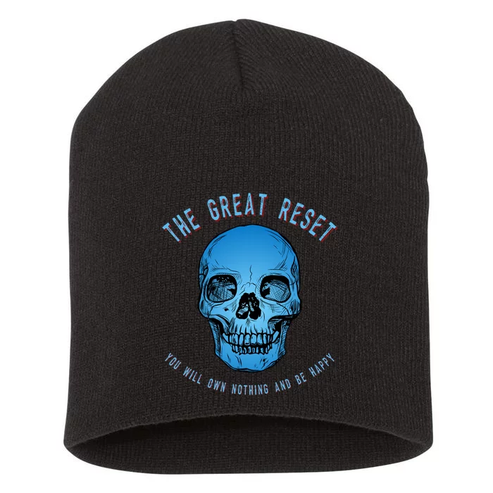 The Great Reset NWO Build Back Better Conservative Short Acrylic Beanie