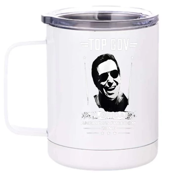 Top Gov Ron DeSantis Top Gov Front & Back 12oz Stainless Steel Tumbler Cup