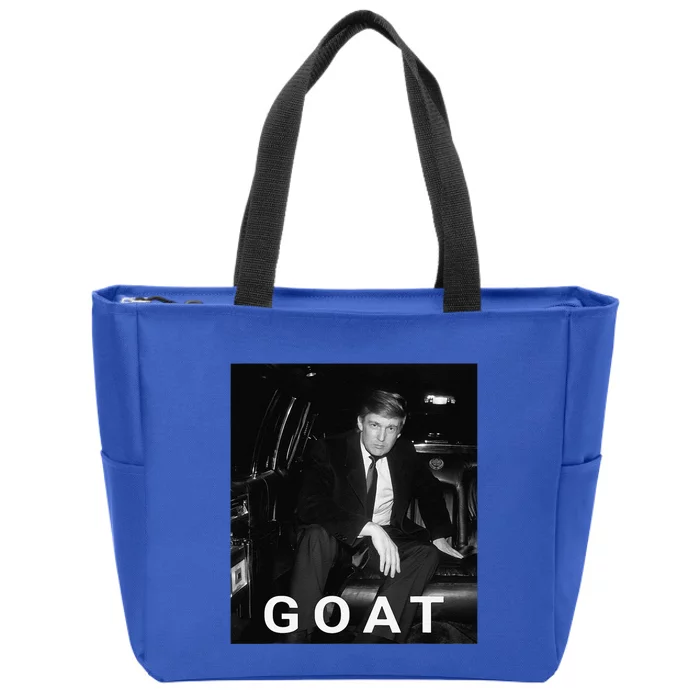 Trump Goat Republican Conservative Gift Trump 2024 Zip Tote Bag