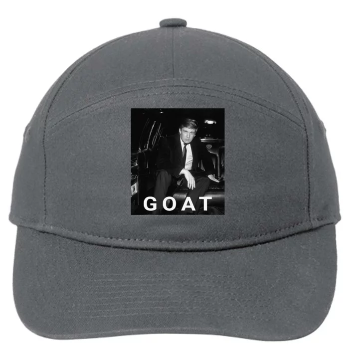 Trump Goat Republican Conservative Gift Trump 2024 7-Panel Snapback Hat