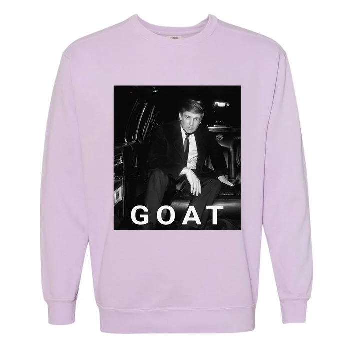 Trump Goat Republican Conservative Gift Trump 2024 Garment-Dyed Sweatshirt