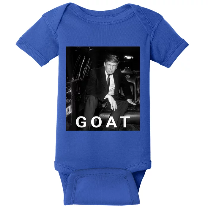 Trump Goat Republican Conservative Gift Trump 2024 Baby Bodysuit