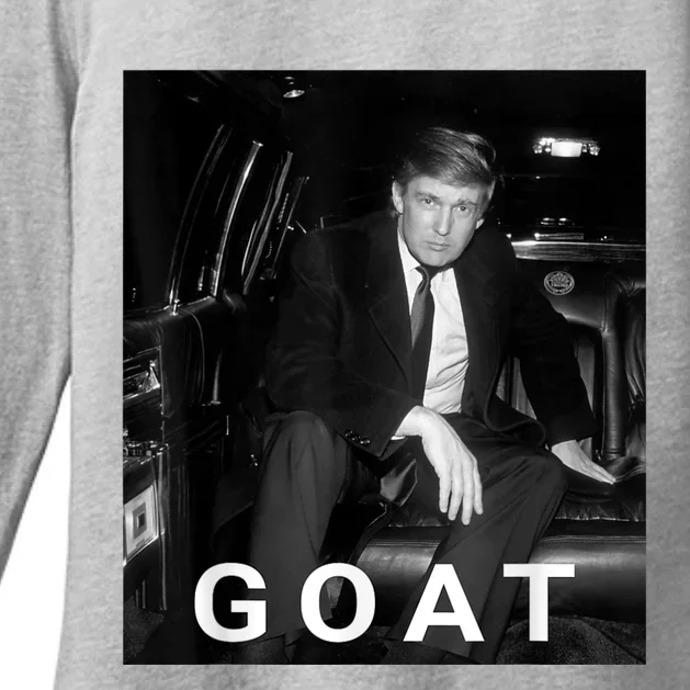 Trump Goat Republican Conservative Gift Trump 2024 Womens CVC Long Sleeve Shirt