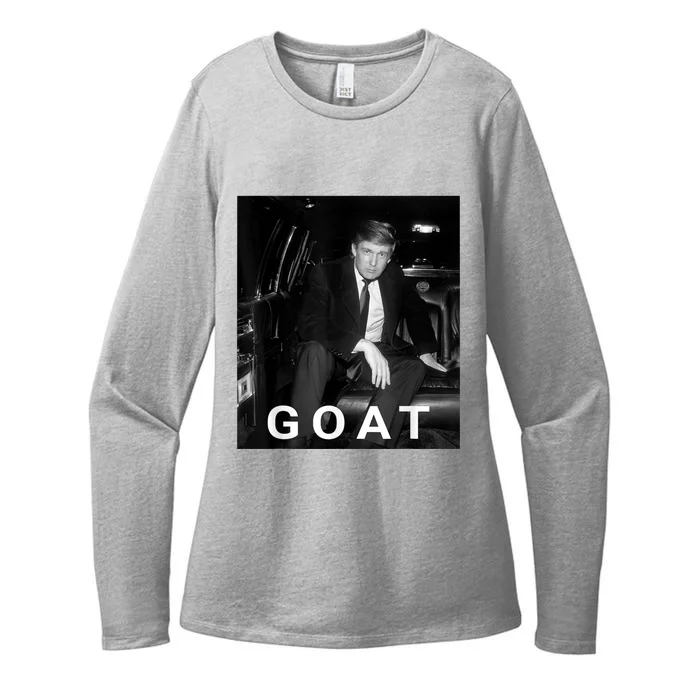 Trump Goat Republican Conservative Gift Trump 2024 Womens CVC Long Sleeve Shirt