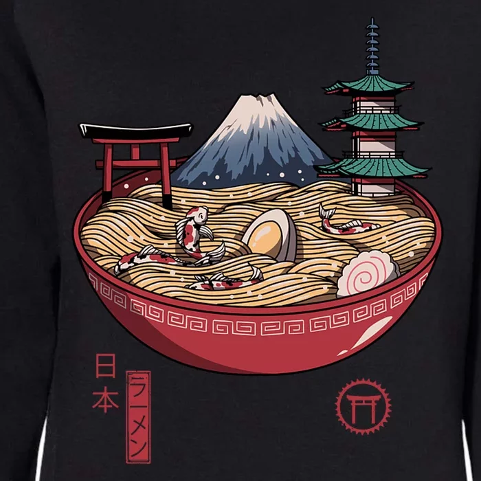 The Great Ramen Wave Womens California Wash Sweatshirt