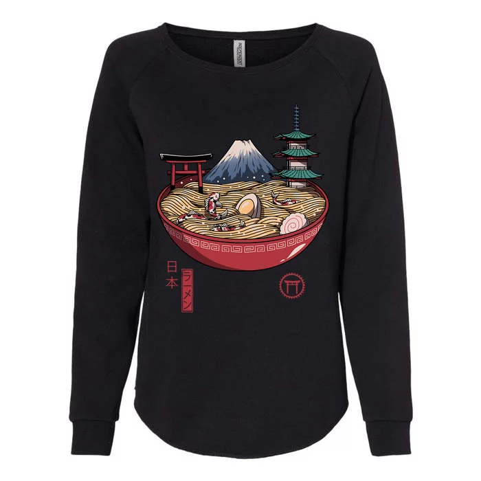 The Great Ramen Wave Womens California Wash Sweatshirt