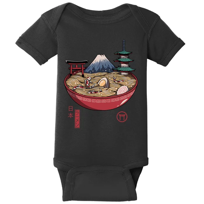 The Great Ramen Wave Baby Bodysuit