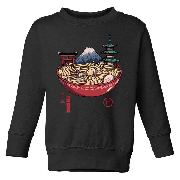 The Great Ramen Wave Toddler Sweatshirt