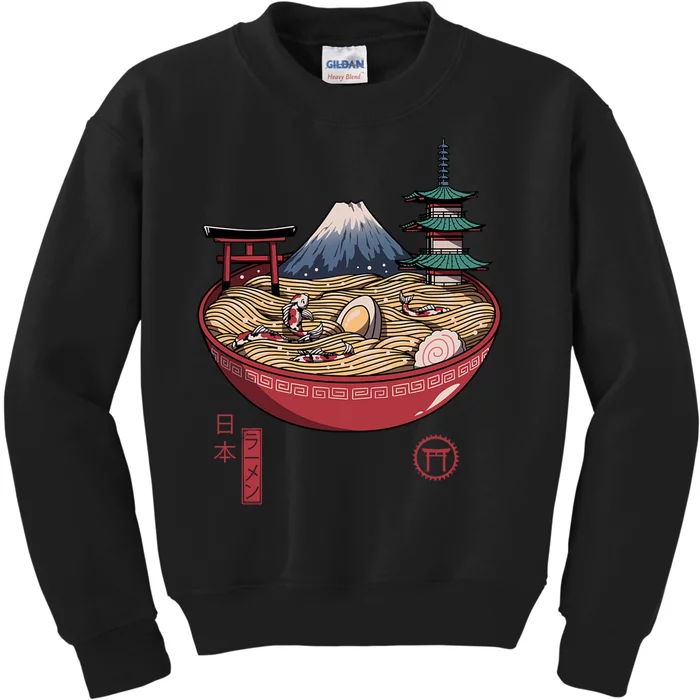 The Great Ramen Wave Kids Sweatshirt