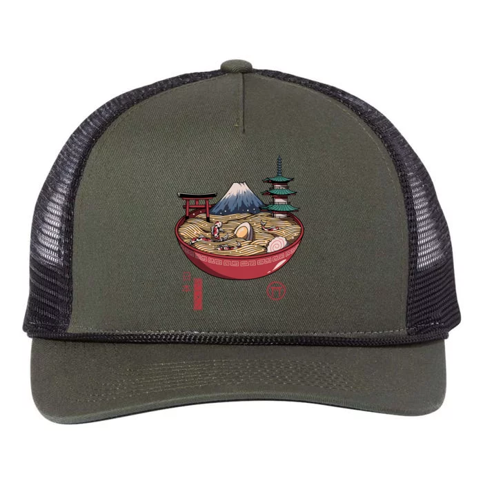 The Great Ramen Wave Retro Rope Trucker Hat Cap