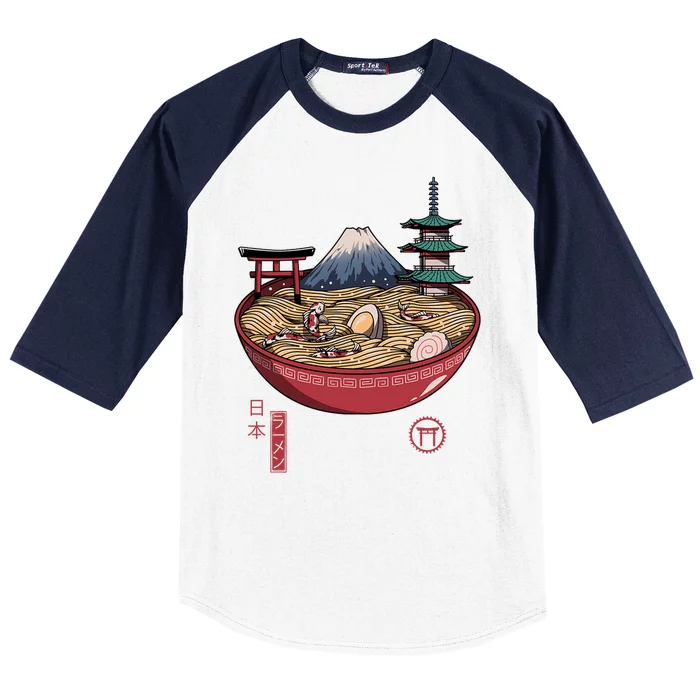 The Great Ramen Wave Baseball Sleeve Shirt