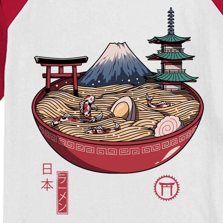 The Great Ramen Wave Kids Colorblock Raglan Jersey