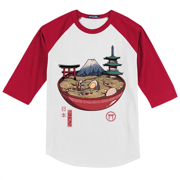 The Great Ramen Wave Kids Colorblock Raglan Jersey