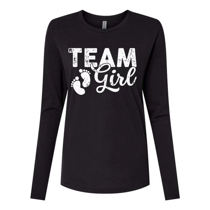 Team Gender Reveal Party Team Pink Baby Announcement Womens Cotton Relaxed Long Sleeve T-Shirt