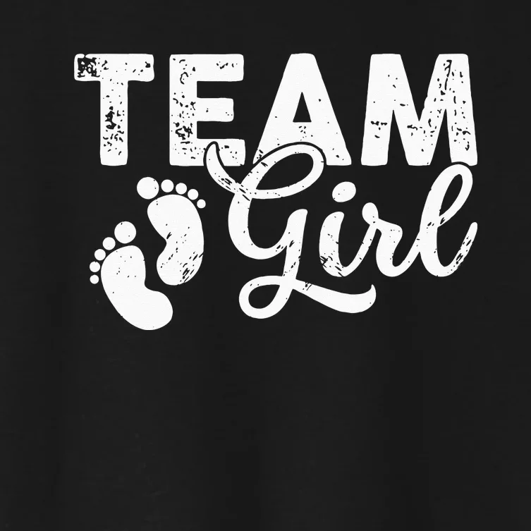 Team Gender Reveal Party Team Pink Baby Announcement Women's Crop Top Tee