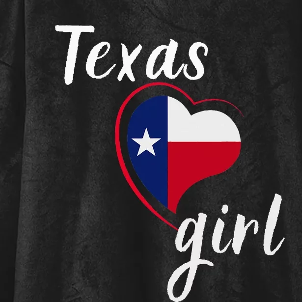 Texas Girl Red White And Blue Texas Flag Hooded Wearable Blanket