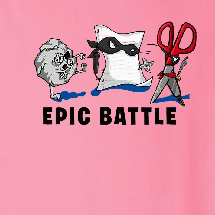 Trendy Graphic Rock Paper Scissors Epic Battle Toddler Long Sleeve Shirt