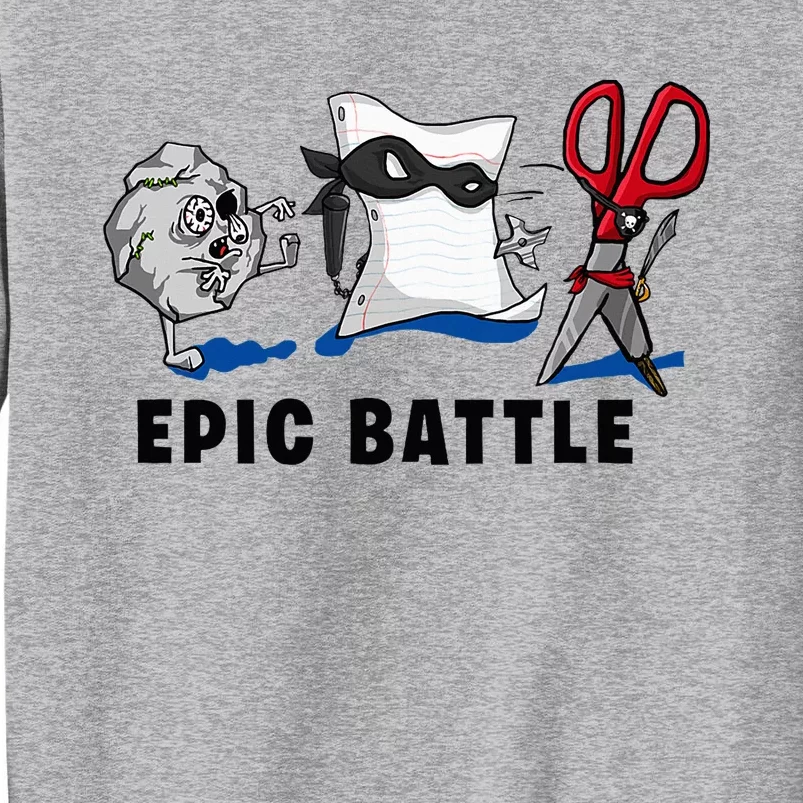 Trendy Graphic Rock Paper Scissors Epic Battle Sweatshirt