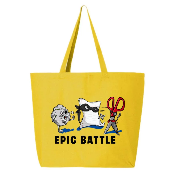 Trendy Graphic Rock Paper Scissors Epic Battle 25L Jumbo Tote