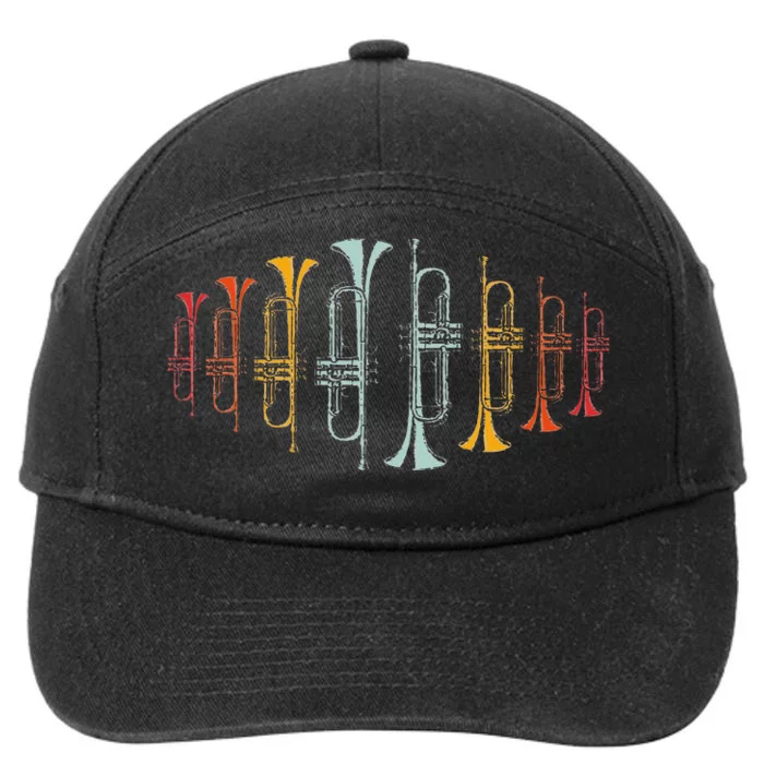 Trumpeter Gift Retro Jazz Music Trumpet 7-Panel Snapback Hat