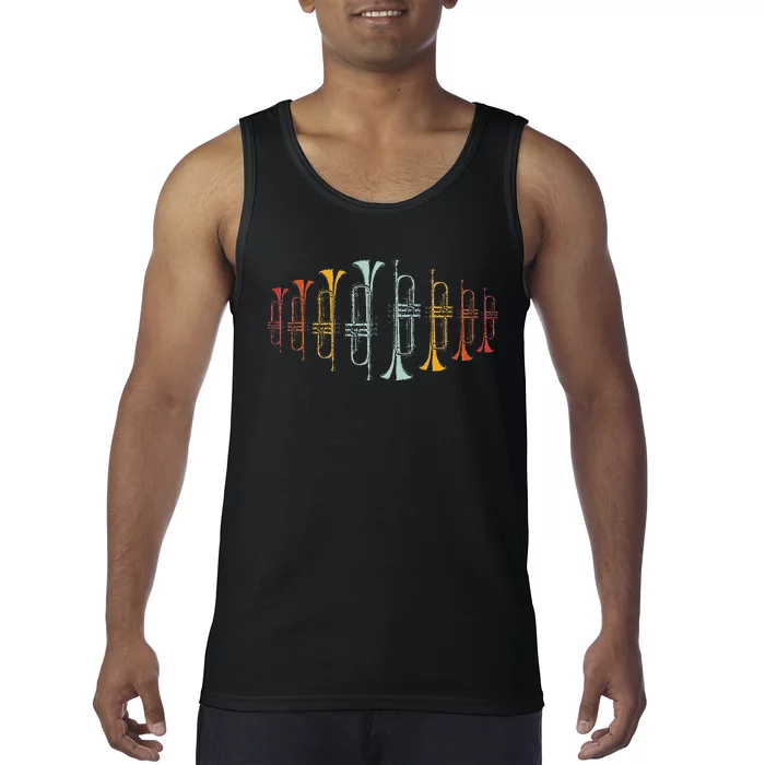 Trumpeter Gift Retro Jazz Music Trumpet Tank Top