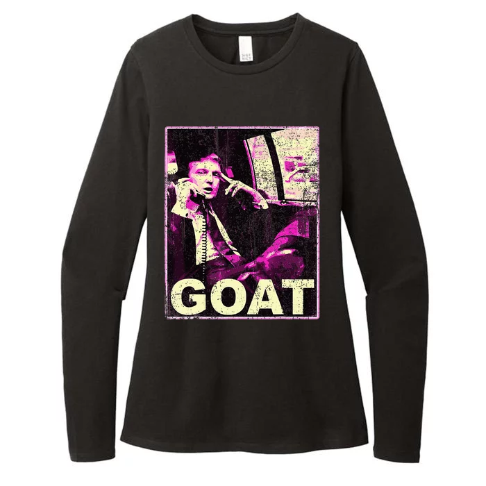 Trump Goat Republican Conservative Gifts Trump 2024 Womens CVC Long Sleeve Shirt